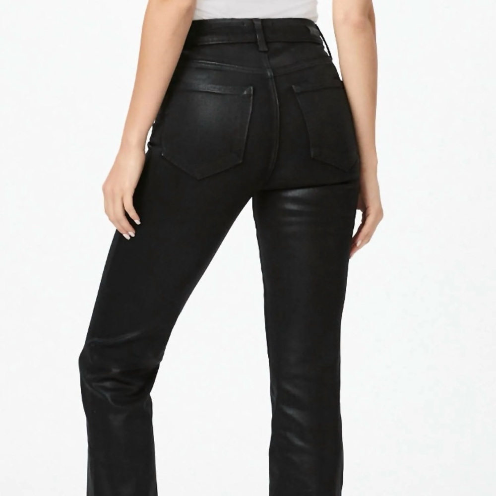 PAIGE Women’s Coated Black Bootcut Jeans